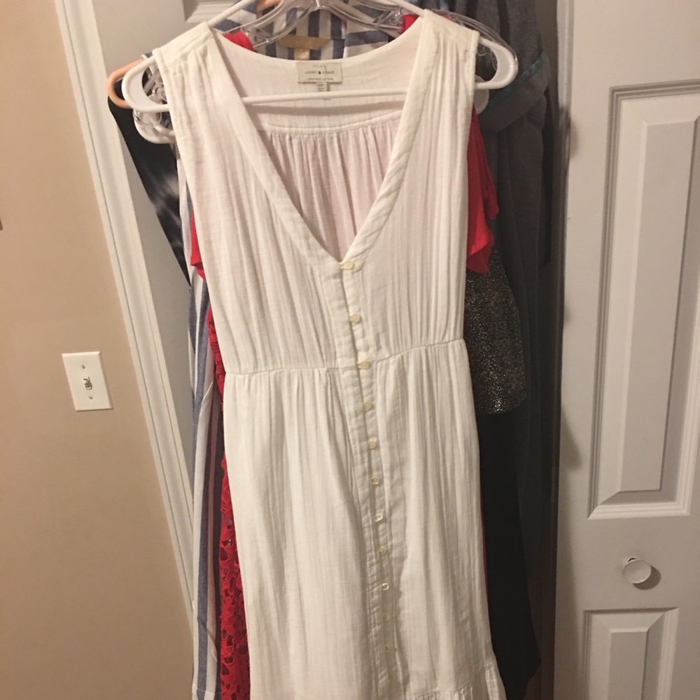Lucky Brand white midi dress